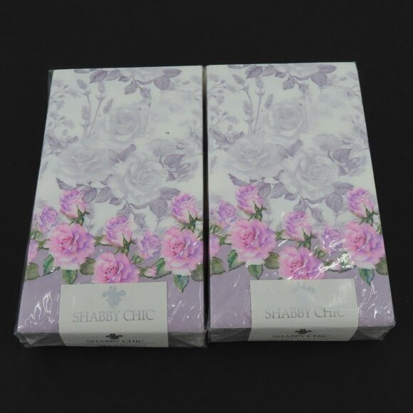 Shabby Chic Rachel Ashwell 2 Pack Lilac Purple Pink Rose Flowers Napkins NEW - Picture 7 of 7